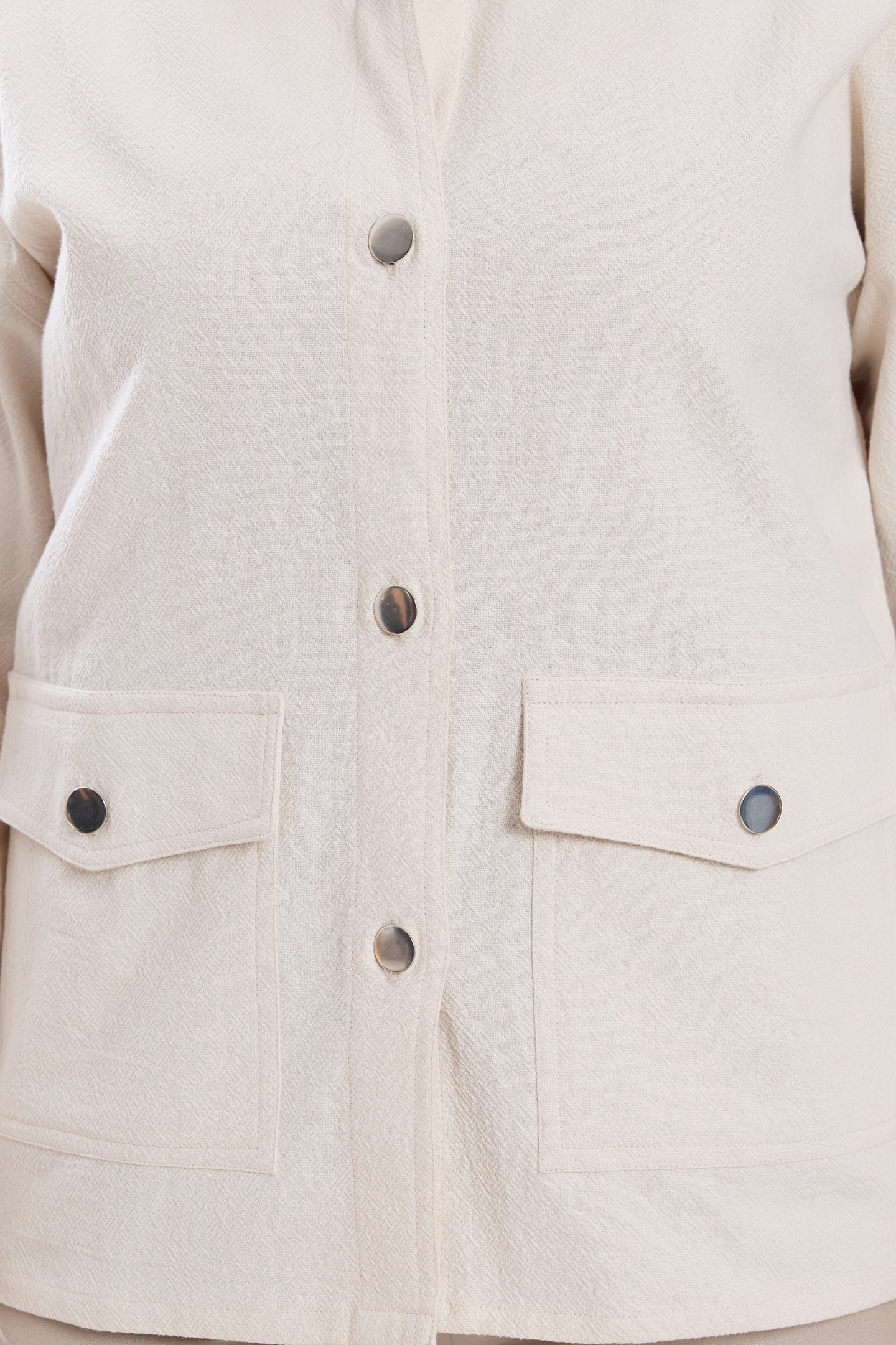 Cecily|100% Cotton Button Down Relaxed Shacket