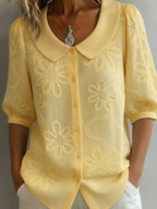 Blerta - Floral Blouse With Natural Elegance