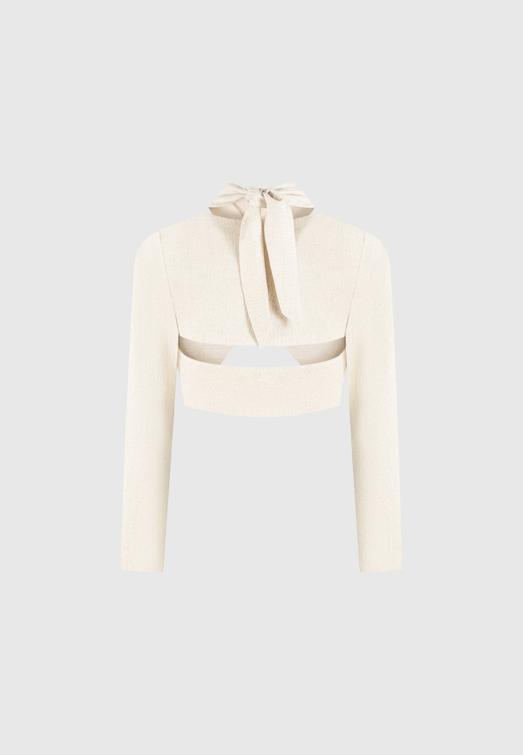 Wendy - Linen Crossover Bolero Top - Natural