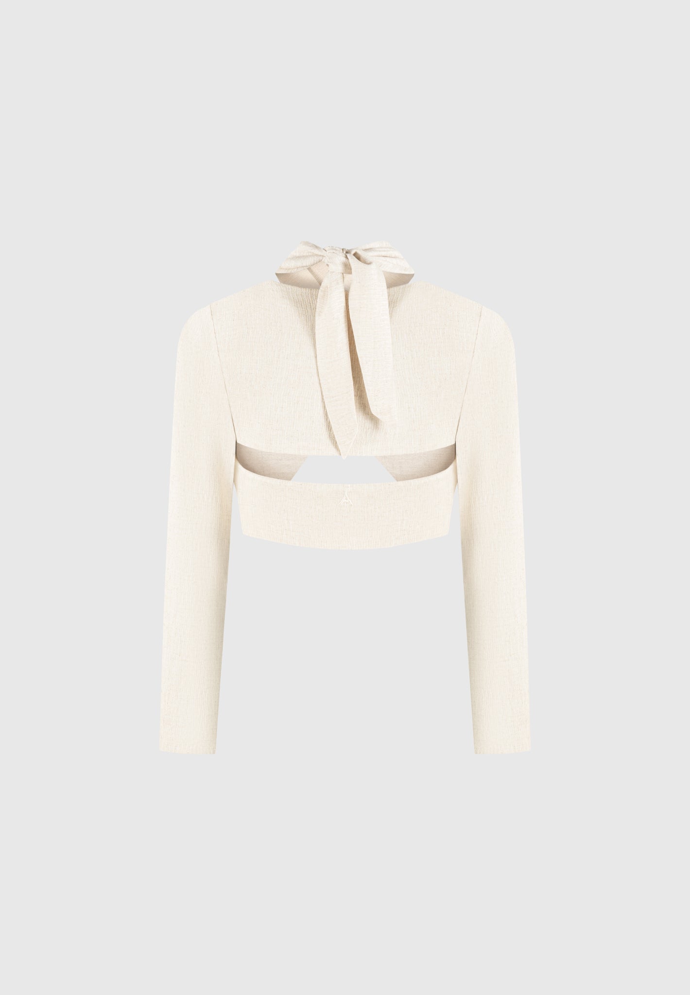 Wendy - Linen Crossover Bolero Top - Natural