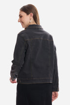Eleya|100% Cotton Denim Trucker Jacket