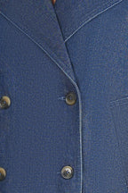 Rhona|100% Cotton Double Breasted Denim Blazer