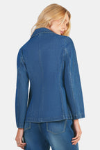 Shoni|100% Cotton Single Breasted Denim Blazer