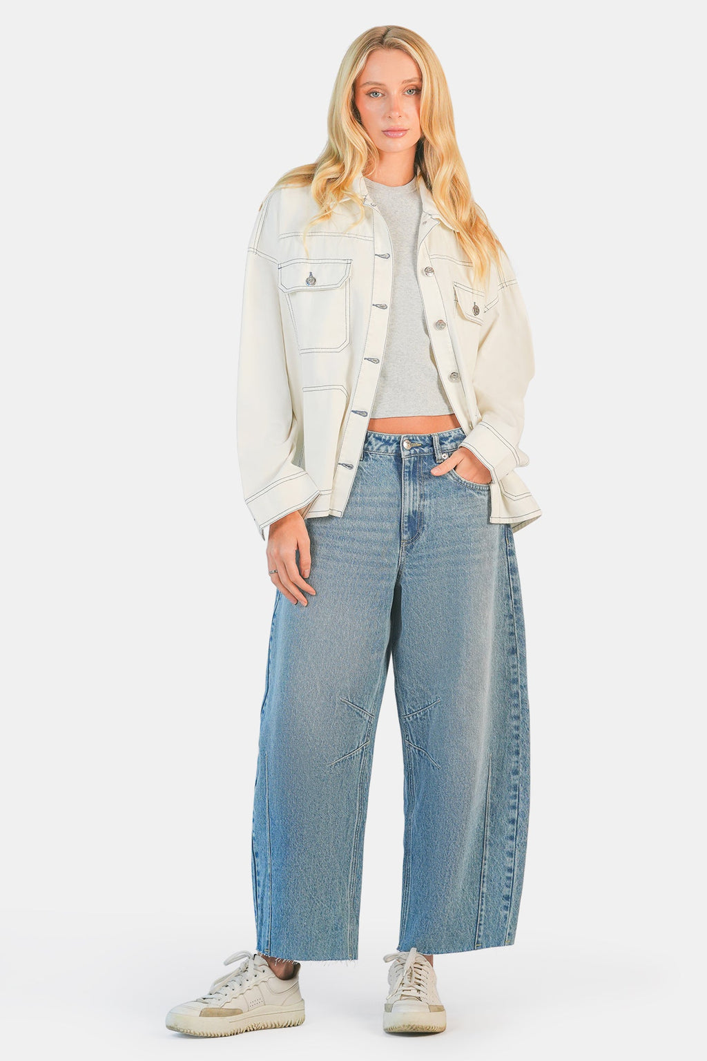 Blaire|100% Cotton Oversized Denim Jacket