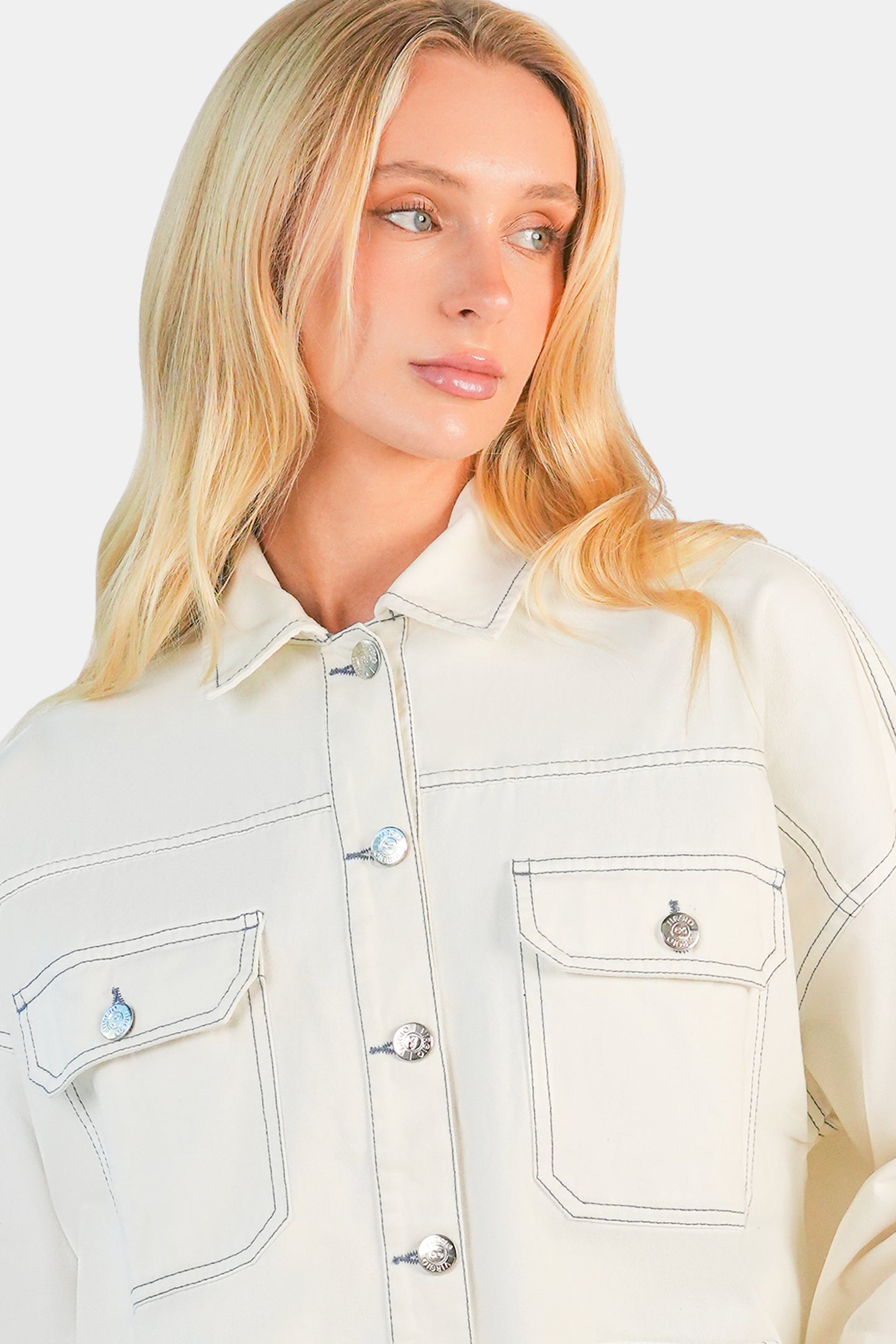 Blaire|100% Cotton Oversized Denim Jacket