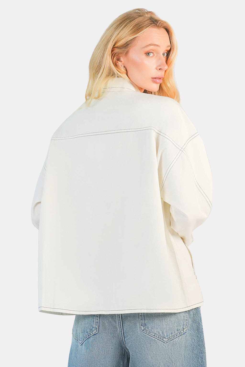 Blaire|100% Cotton Oversized Denim Jacket