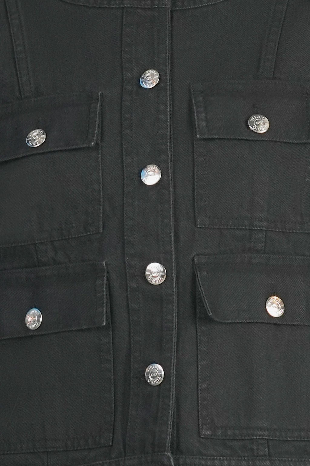 Afton|100% Cotton Denim Jacket With Flap Pockets