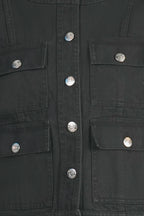Afton|100% Cotton Denim Jacket With Flap Pockets