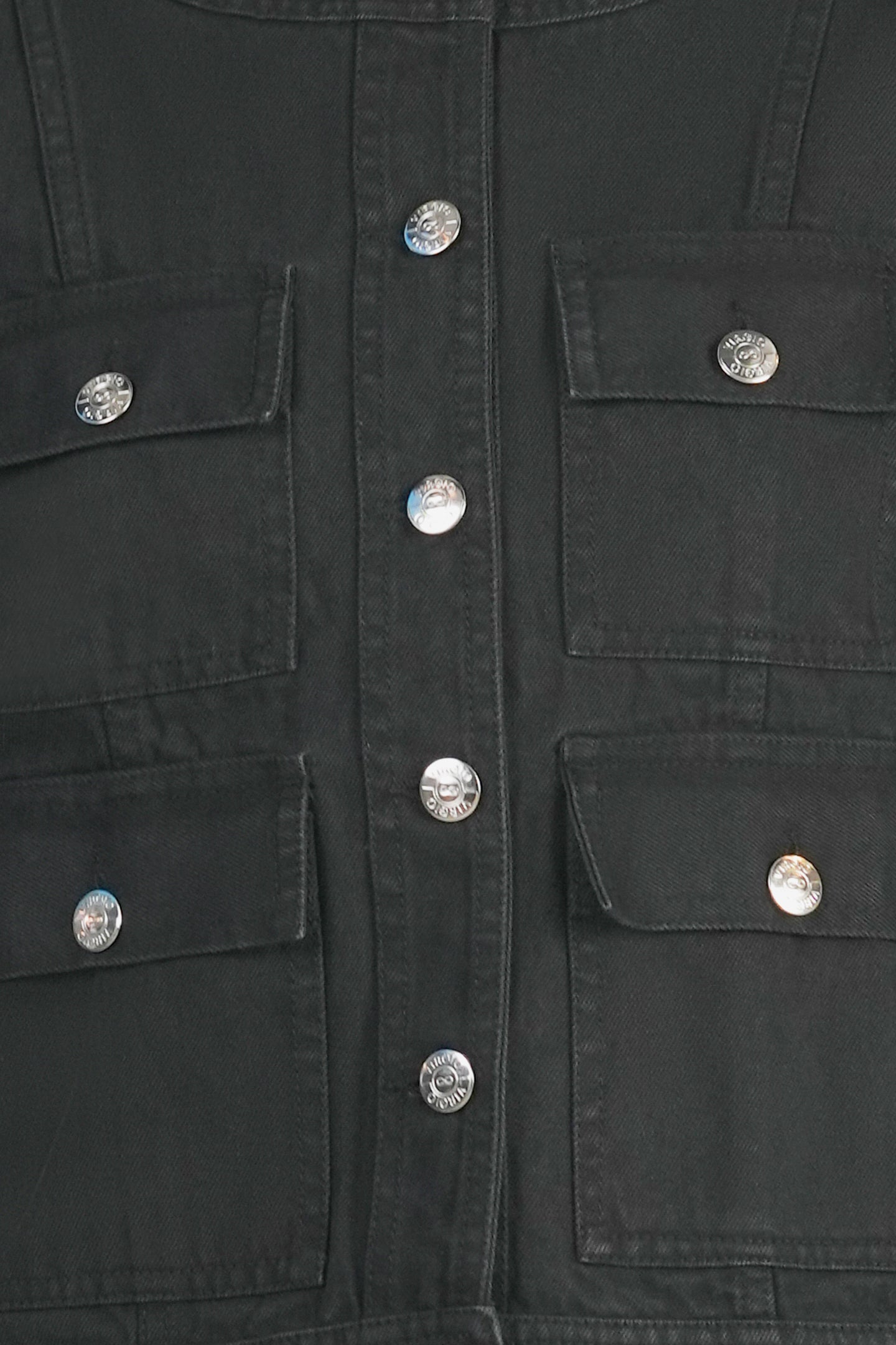 Afton|100% Cotton Denim Jacket With Flap Pockets