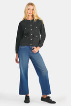 Afton|100% Cotton Denim Jacket With Flap Pockets