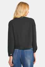 Afton|100% Cotton Denim Jacket With Flap Pockets