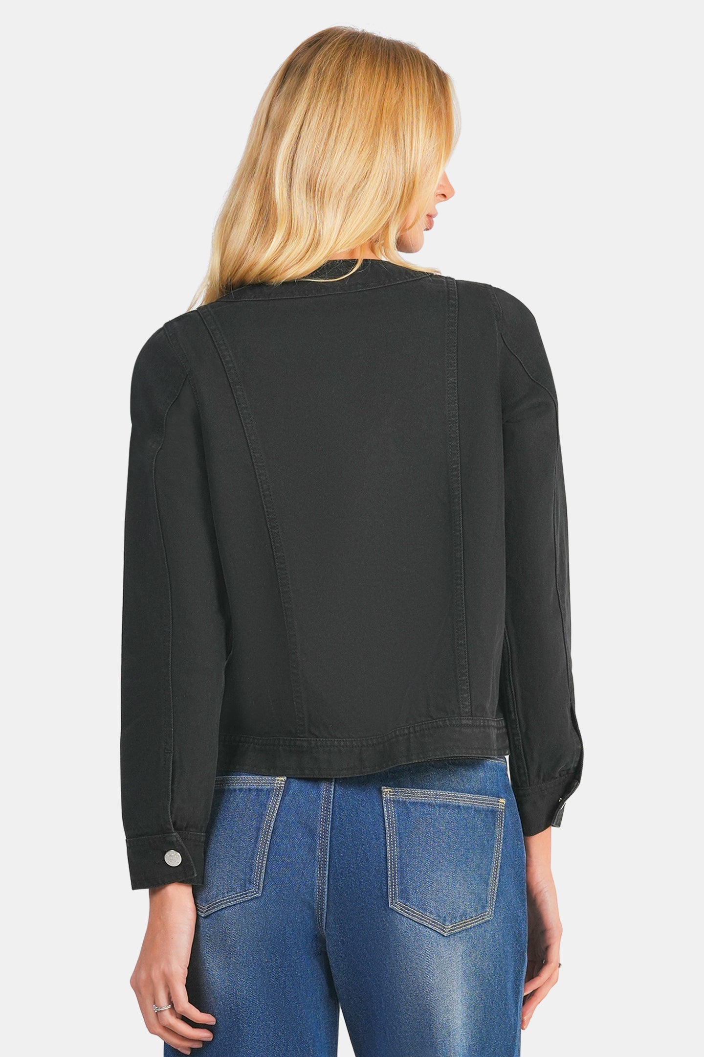 Afton|100% Cotton Denim Jacket With Flap Pockets