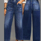 Women's Casual High-Rise Wide-Leg Jeans – Tummy Control, Elongated Silhouette & All-Day Comfort 💙