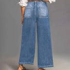 Women's Casual High-Rise Wide-Leg Jeans – Tummy Control, Elongated Silhouette & All-Day Comfort 💙
