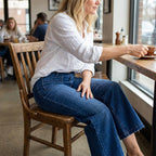 Women's Casual High-Rise Wide-Leg Jeans – Tummy Control, Elongated Silhouette & All-Day Comfort 💙