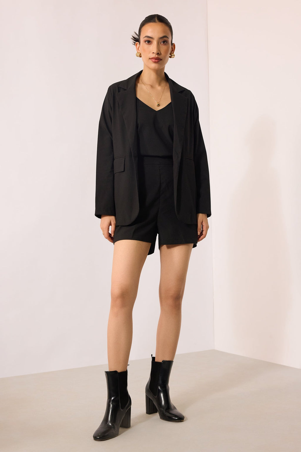 Madison|Viscose Stretch Single Breasted Blazer