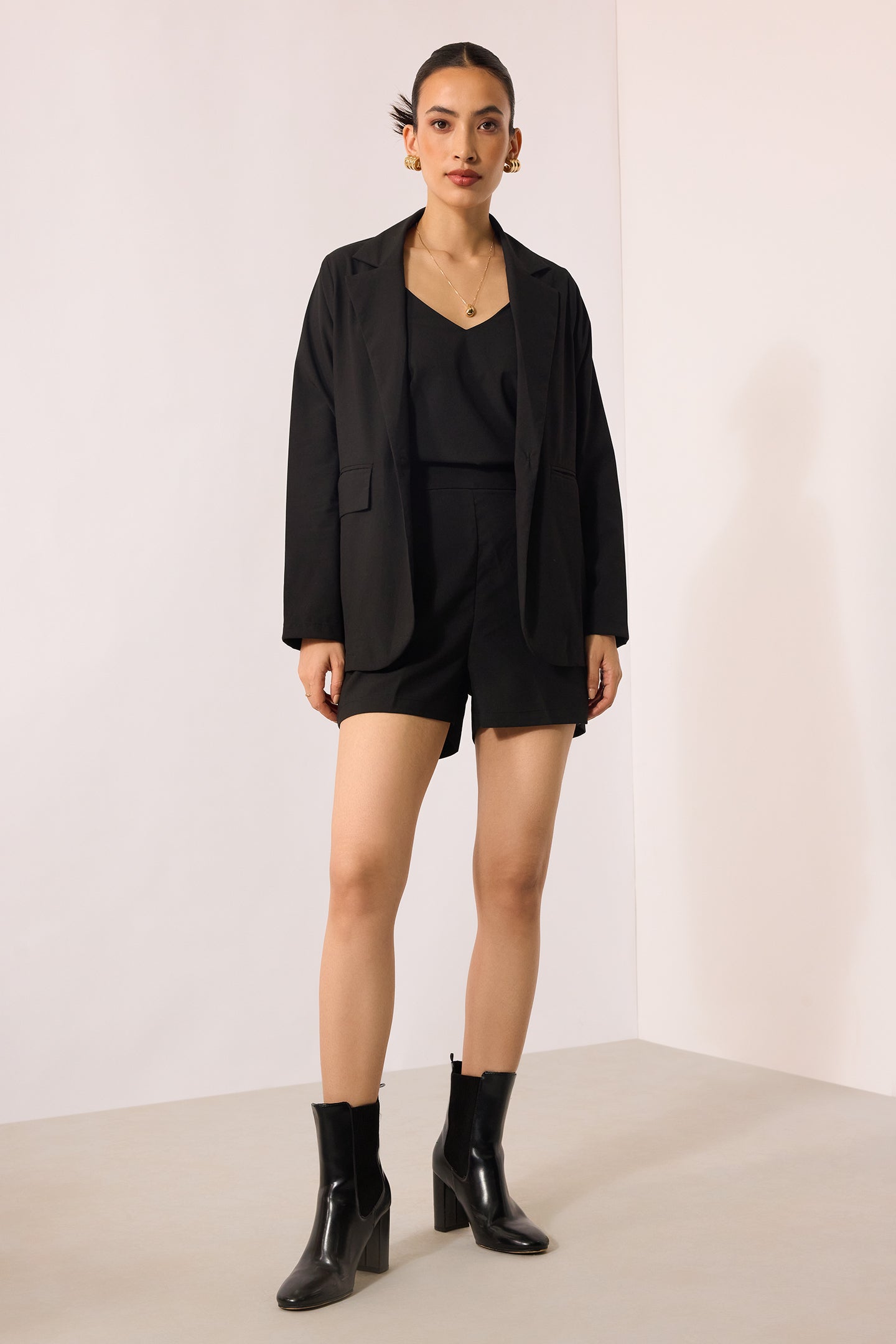 Madison|Viscose Stretch Single Breasted Blazer