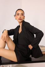 Madison|Viscose Stretch Single Breasted Blazer